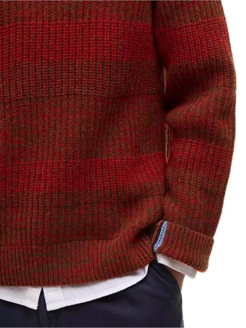 Paul Smith Loves Barbour Saddle Crewneck Sweater - Rosette Red Sz M NWT